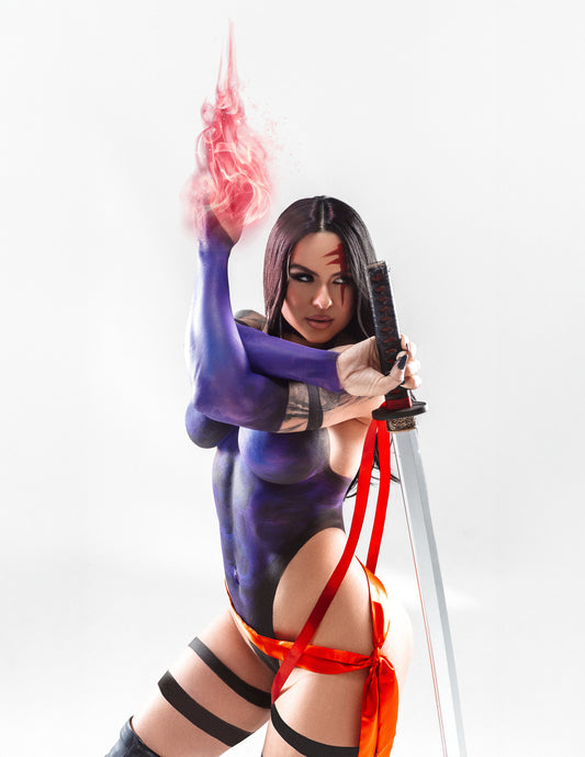 Motley Monroe Psylocke Inspired Cosplay Print V2