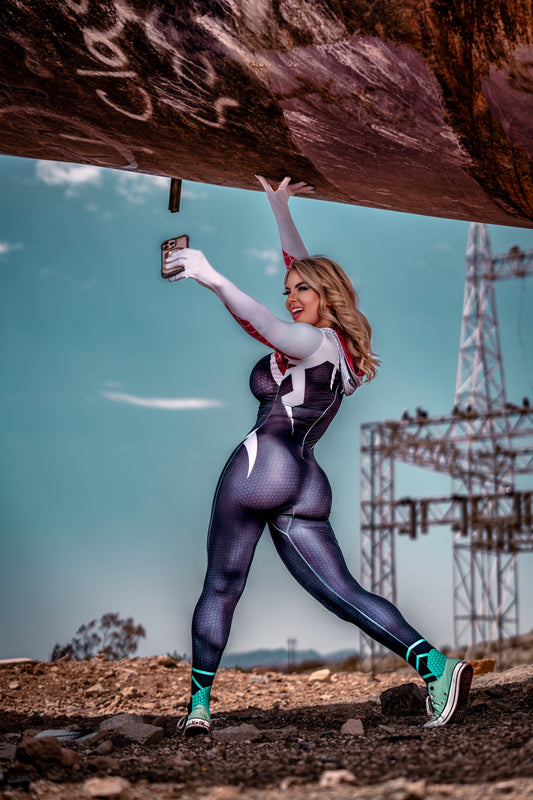 Motley Monroe Spider Gwen Inspired Cosplay Print V2