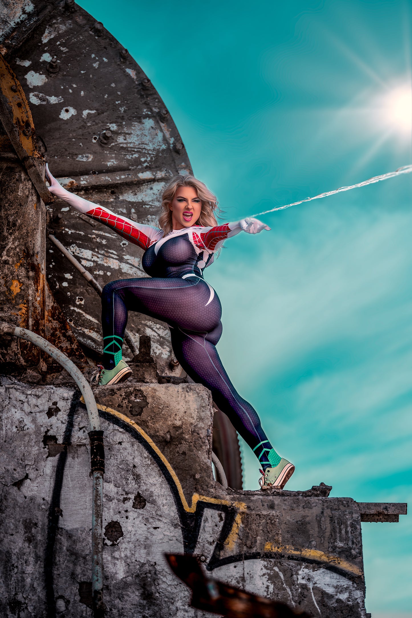 Motley Monroe Spider Gwen Inspired Cosplay Print V3